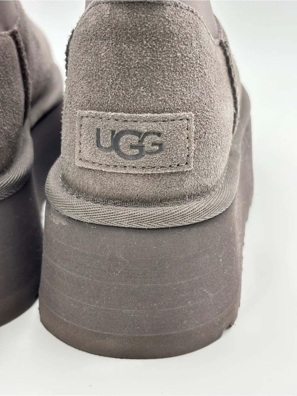 UGG Classic Mini Dipper Gray Platform Ankle Boots Size 5